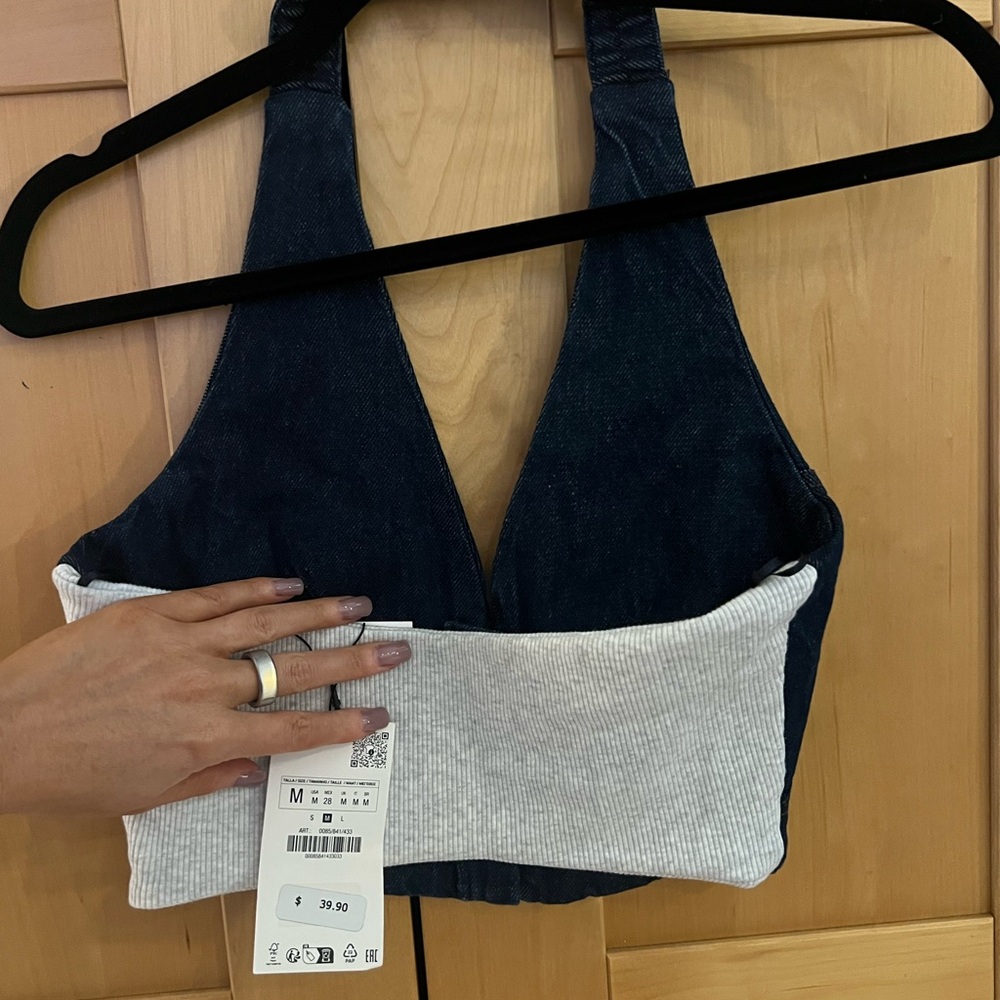 Zara Mixed Denim And Sweatpant Material Set - Picture 6 of 8